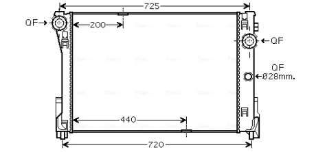 AVA Радіатор, система охолодження двигуна AVA COOLING MSA2474