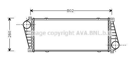 Интеркулер MB SPRINTER 2.9TD 95- (AVA) AVA COOLING MSA4217