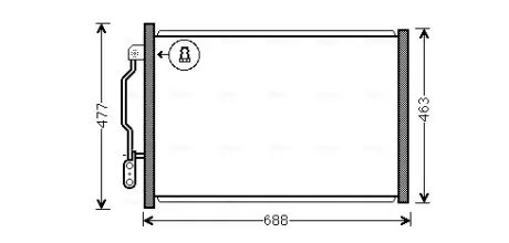 Радіатор кодиціонера AVA COOLING MSA5605