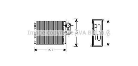 Радиатор отопителя салона MB Sprinter/VW Crafter (06-18) AVA COOLING MSA6400