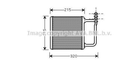 Радіатор обігрівача салону MB E211 02>08 AVA AVA COOLING MSA6451