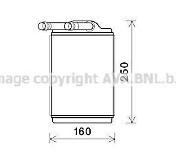 Радиатор отопителя салона MB ML163 AVA COOLING MSA6680