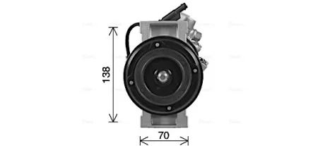 Компресор кондиціонера MB C-Class 205 (14-), E-Class 213 (16-), GLC (15-), Vito 447 (14-) AVA AVA COOLING MSAK747