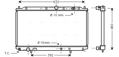 Радіатор, Система охолодження двигуна CLEVER FIT AVA COOLING MT2116 (фото 1)