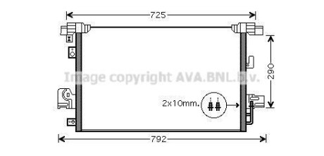 Конденсор кондиціонера P4007/OUTLANDER/C-CROSS (Ava) AVA COOLING MT5210D