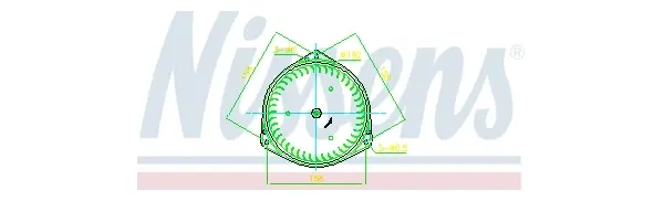 Вентилятор обігрівача Mitsubishi L200 (05-) AVA AVA COOLING MT8297 (фото 1)