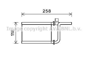 Радиатор отопителя MITSUBISHI MONTERO (2007) 3.2 DID (Ava) AVA COOLING MTA6254 (фото 1)