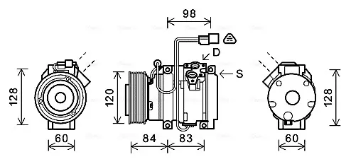 Компрессор AVA COOLING MTAK227 (фото 1)