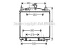 Радіатор, Система охолодження двигуна AVA COOLING MZ2212 (фото 1)