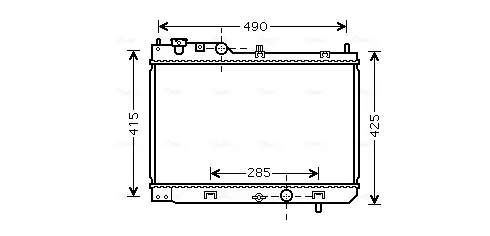 Радіатор, Система охолодження двигуна CLEVER FIT AVA COOLING MZ2214 (фото 1)