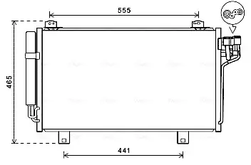 Радіатор кондиціонера Mazda 3 (14-), Mazda 6 (13-) 1.5D, 2.2D AVA AVA COOLING MZ5261D