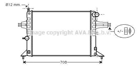 Радіатор ASTRA G 1.4 MT -AC 98- (AVA) AVA COOLING OL2272