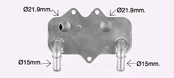 Радіатор масляний OPEL ASTRA G/VECTRA B (95-) (вир-во AVA) AVA COOLING OL3704 (фото 1)