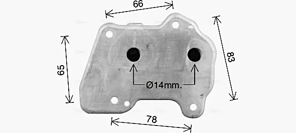 Радіатор масляний Opel Astra H 1,7CDTI 04>11 AVA AVA COOLING OL3740 (фото 1)