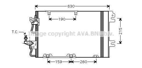 Радиатор кондиционера AVA AVA COOLING OL5367D