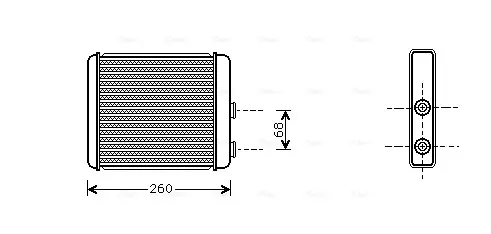 Теплообмінник, система опалення салону AVA COOLING OL6260 (фото 1)