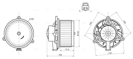 Вентилятор обігрівача салону Chevrolet Cruze (09-), Malibu (11-16)/Opel Insignia (09-17), Meriva (10-17) AVA AVA COOLING OL8752