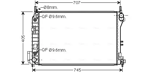 Радіатор охолодження OPEL VECTRA C (02-) (вир-во AVA) AVA COOLING OLA2341 (фото 1)