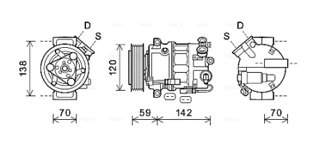 Компресор кондиціонера Opel Insignia (09-) 2.0CDTi AVA AVA COOLING OLK577