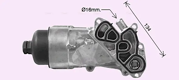 AVA CITROEN Оливний радіатор (з корпусом) Berlingo 1.6HDI 05-, C1/2/3/4, Nemo 1.4HDI 08-, Ford, Mazda, Peugeot, Toyota, Volvo AVA COOLING PE3396H (фото 1)