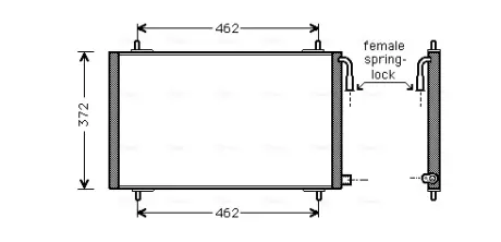 Радіатор кондиціонера AVA COOLING PE5191