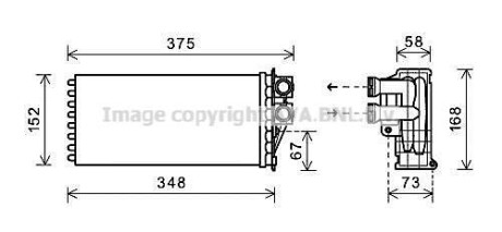 Радиатор отопителя салона Peugeot 3008 5005, Citroen DS5 AVA COOLING PEA6359