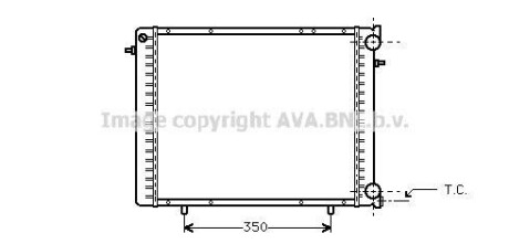 Радиатор охлаждения двигателя REN R19/TRAFFIC 2 88-96 (Ava) AVA COOLING RT2045