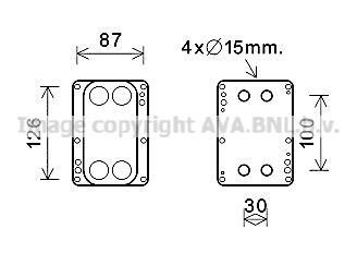 Радиатор масляный Nissan/Opel/Renault (AVA) AVA COOLING RT3631 (фото 1)