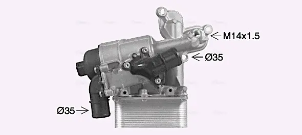 Радіатор масляний Nissan/Opel/Renault в зборі (вир-во AVA) AVA COOLING RT3631H (фото 1)