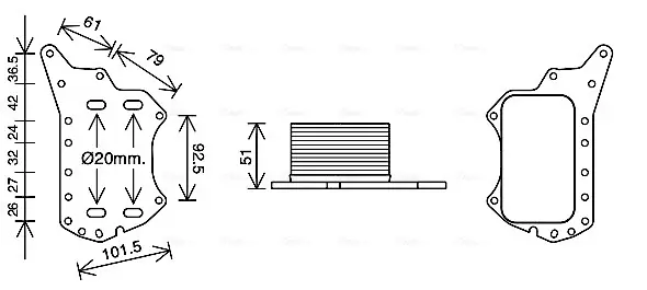 Радіатор масляний Nissan/Opel/Renault (вир-во AVA) AVA COOLING RT3638 (фото 1)