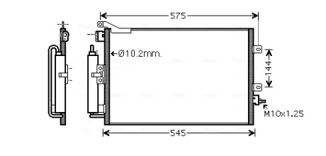 Радіатор кодиціонера AVA COOLING RT5417D