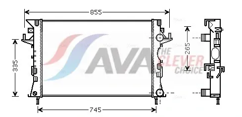 Радіатор, Система охолодження двигуна AVA COOLING RTA2290 (фото 1)