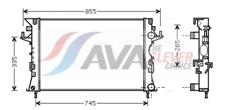 Радіатор, Система охолодження двигуна AVA COOLING RTA2290