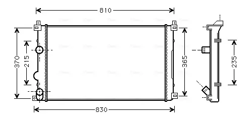 Радиатор, охлаждение двигателя AVA COOLING RTA2322 (фото 1)