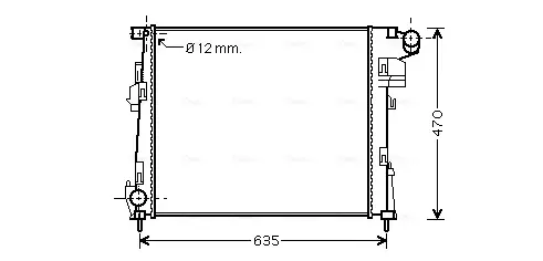 Радіатор охолодження NISSAN; OPEL; RENAULT (вир-во AVA) AVA COOLING RTA2427 (фото 1)