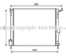 Радіатор охолодження LOGAN (AVA) AVA COOLING RTA2476