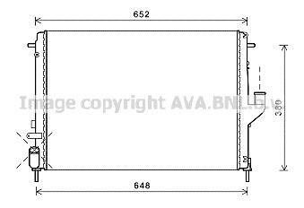 Радиатор охлаждения двигателя AVA AVA COOLING RTA2478