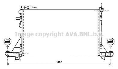 Радиатор охлаждения двигателя AVA AVA COOLING RTA2560