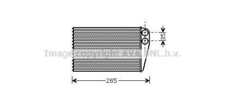 Радіатор обігрівача RENAULT GRAND SCENIC (2003) (AVA) AVA COOLING RTA6354