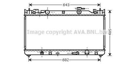 Радиатор охлаждения двигателя Toyota Camry 2,4i 01>06 AT AC+/- AVA COOLING TO2282