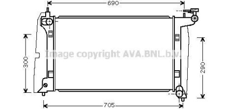 Радиатор охлаждения двигателя AVA AVA COOLING TO2302 (фото 1)