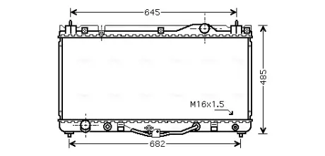 Радіатор охолодження TOYOTA CAMRY (01-) 3.0i AT (вир-во AVA) AVA COOLING TO2303