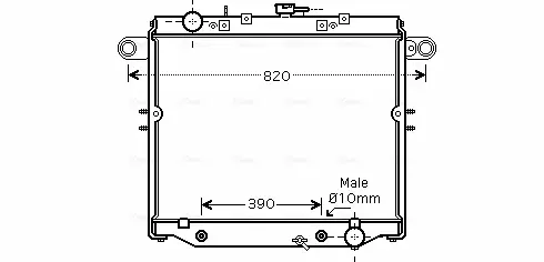 Радіатор охолодження Lexus LX 470 (вир-во AVA) AVA COOLING TO2329 (фото 1)