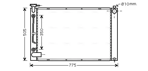 Радіатор охолодження LEXUS RXII 330 (вир-во AVA) AVA COOLING TO2343 (фото 1)