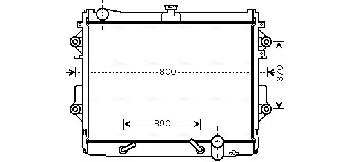 Радіатор охолодження LEXUS LX 570 (07-) (вир-во AVA) AVA COOLING TO2491 (фото 1)