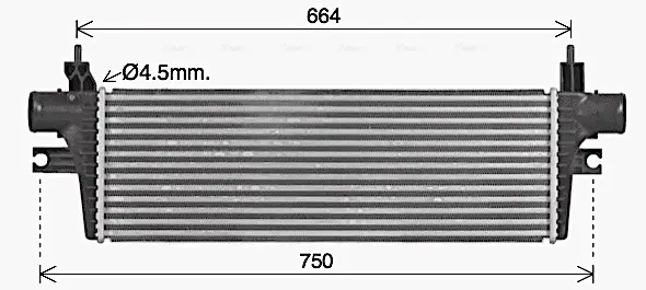 Інтеркулер TOYOTA HILUX MK VIII (2015) (вир-во AVA) AVA COOLING TO4774 (фото 1)