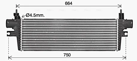 Інтеркулер TOYOTA HILUX MK VIII (2015) (вир-во AVA) AVA COOLING TO4774
