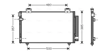 РАДІАТОР КОНДИЦ. FP70K482 AVA COOLING TO5392D