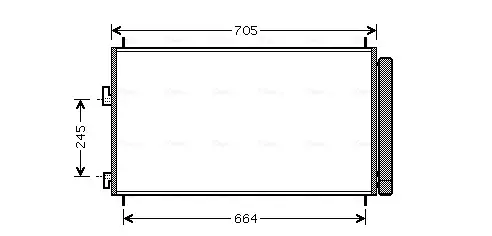 Радіатор кодиціонера AVA COOLING TO5410D (фото 1)