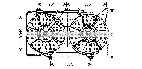 Вентилятор (комплект) AVA COOLING TO7528 (фото 1)